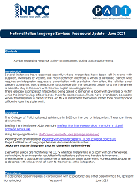 Guidance For Public Service Interpreters Police Ciol Chartered Institute Of Linguists